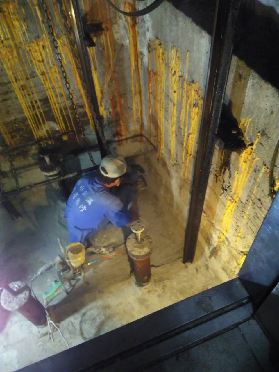 高雄電梯機坑漏水防水工程・工程照片 02